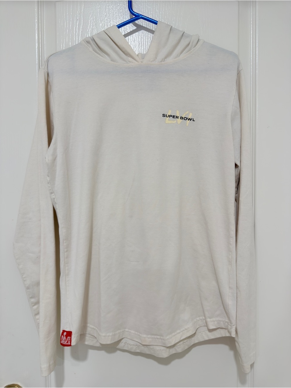 Super Bowl LVI Long Sleeve Hooded T-Shirt Unisex Medium NFL Los Angeles 2022